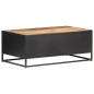 vidaXL Couchtisch 90x50x35 cm Raues Mangoholz und Wiener Geflecht vidaXL Couchtisch 90x50x35 cm Raues Mangoholz und Wiener Geflecht