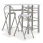 vidaXL 3-tlg. Bar-Set mit Regalen Holz und Stahl Weiß vidaXL 3-tlg. Bar-Set mit Regalen Holz und Stahl Weiß