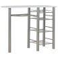 vidaXL 3-tlg. Bar-Set mit Regalen Holz und Stahl Weiß vidaXL 3-tlg. Bar-Set mit Regalen Holz und Stahl Weiß