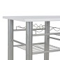 vidaXL 3-tlg. Bar-Set mit Regalen Holz und Stahl Weiß vidaXL 3-tlg. Bar-Set mit Regalen Holz und Stahl Weiß