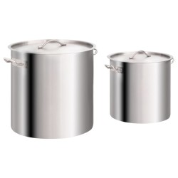 vidaXL 2-tlg. Kochtopf-Set 98/50 L Edelstahl