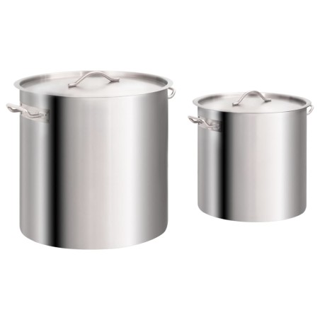vidaXL 2-tlg. Kochtopf-Set 98/50 L Edelstahl