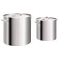 vidaXL 2-tlg. Kochtopf-Set 98/50 L Edelstahl vidaXL 2-tlg. Kochtopf-Set 98/50 L Edelstahl