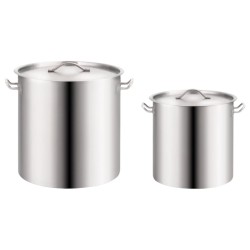 vidaXL 2-tlg. Kochtopf-Set 98/50 L Edelstahl