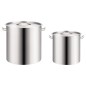 vidaXL 2-tlg. Kochtopf-Set 98/50 L Edelstahl vidaXL 2-tlg. Kochtopf-Set 98/50 L Edelstahl