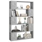 vidaXL Bücherregal Raumteiler Betongrau 100x24x155 cm Holzwerkstoff vidaXL Bücherregal Raumteiler Betongrau 100x24x155 cm Holzwerkstoff