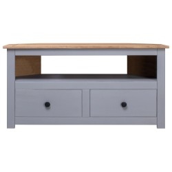 vidaXL TV-Eckschrank Grau 93 x 49 x 49 cm Massivholz Panama-Kiefer 