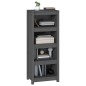 vidaXL Bücherregal Grau 50x35x125,5 cm Massivholz Kiefer vidaXL Bücherregal Grau 50x35x125,5 cm Massivholz Kiefer