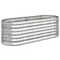 vidaXL Hochbeet Pulverbeschichteter Stahl 114x40x36 cm Silbern vidaXL Hochbeet Pulverbeschichteter Stahl 114x40x36 cm Silbern