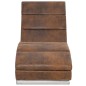 Chaiselongue Braun Wildleder-Optik Chaiselongue Braun Wildleder-Optik