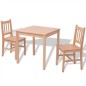 vidaXL Dreiteiliges Esstisch-Set Pinienholz vidaXL Dreiteiliges Esstisch-Set Pinienholz