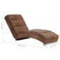 Chaiselongue Braun Wildleder-Optik Chaiselongue Braun Wildleder-Optik