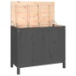 vidaXL Wäschetruhe Grau 88,5x44x76 cm Massivholz Kiefer vidaXL Wäschetruhe Grau 88,5x44x76 cm Massivholz Kiefer