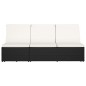 Sonnenliege mit Auflage Poly Rattan Schwarz Sonnenliege mit Auflage Poly Rattan Schwarz