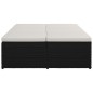 Sonnenliege mit Auflage Poly Rattan Schwarz Sonnenliege mit Auflage Poly Rattan Schwarz