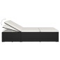 Sonnenliege mit Auflage Poly Rattan Schwarz Sonnenliege mit Auflage Poly Rattan Schwarz