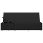 Sonnenliege mit Auflage Poly Rattan Schwarz Sonnenliege mit Auflage Poly Rattan Schwarz