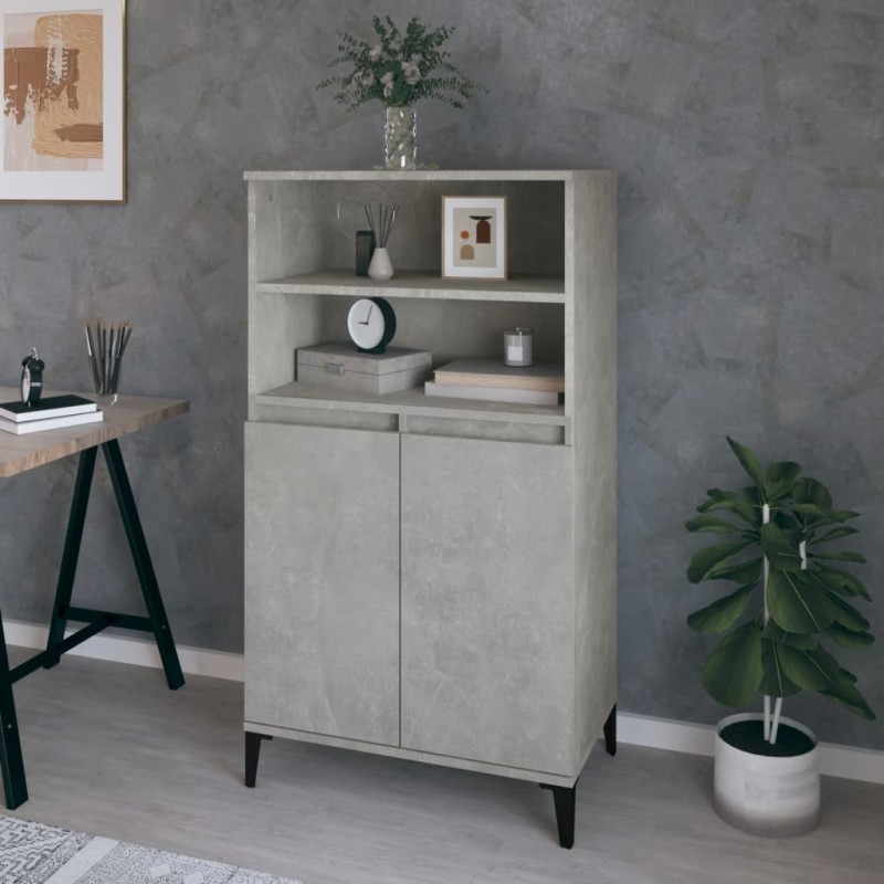 vidaXL Highboard Betongrau 60x36x110 cm Holzwerkstoff vidaXL Highboard Betongrau 60x36x110 cm Holzwerkstoff