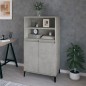 vidaXL Highboard Betongrau 60x36x110 cm Holzwerkstoff vidaXL Highboard Betongrau 60x36x110 cm Holzwerkstoff