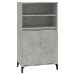 vidaXL Highboard Betongrau 60x36x110 cm Holzwerkstoff
