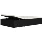 Sonnenliege mit Auflage Poly Rattan Schwarz Sonnenliege mit Auflage Poly Rattan Schwarz
