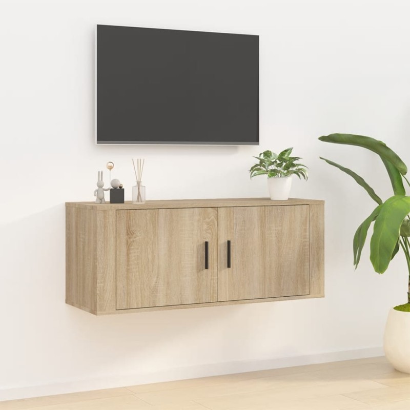 vidaXL TV-Wandschrank Sonoma-Eiche 100x34,5x40 cm vidaXL TV-Wandschrank Sonoma-Eiche 100x34,5x40 cm