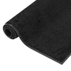 vidaXL Fußmatte 60x80 cm Schwarz