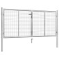 vidaXL Gartentor Verzinkter Stahl 306 x 150 cm Silbern vidaXL Gartentor Verzinkter Stahl 306 x 150 cm Silbern