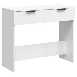 vidaXL Konsolentisch Hochglanz-Weiß 90x36x75 cm Holzwerkstoff
