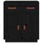 vidaXL Sideboard Schwarz 65,5x40x75 cm Massivholz Kiefer vidaXL Sideboard Schwarz 65,5x40x75 cm Massivholz Kiefer