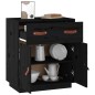 vidaXL Sideboard Schwarz 65,5x40x75 cm Massivholz Kiefer vidaXL Sideboard Schwarz 65,5x40x75 cm Massivholz Kiefer