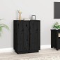 vidaXL Sideboard Schwarz 60x35x80 cm Massivholz Kiefer vidaXL Sideboard Schwarz 60x35x80 cm Massivholz Kiefer