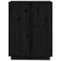vidaXL Sideboard Schwarz 60x35x80 cm Massivholz Kiefer vidaXL Sideboard Schwarz 60x35x80 cm Massivholz Kiefer