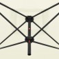 vidaXL Doppelsonnenschirm mit Stahlmast 250×250 cm Sandweiß vidaXL Doppelsonnenschirm mit Stahlmast 250×250 cm Sandweiß