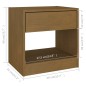 vidaXL Nachttisch Honigbraun 40x31x40 cm Massivholz Kiefer vidaXL Nachttisch Honigbraun 40x31x40 cm Massivholz Kiefer
