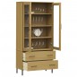 vidaXL Bücherschrank OSLO Metallbeine Braun 85x35x172,5 cm Massivholz vidaXL Bücherschrank OSLO Metallbeine Braun 85x35x172,5 cm Massivholz