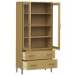 vidaXL Bücherschrank OSLO Metallbeine Braun 85x35x172,5 cm Massivholz vidaXL Bücherschrank OSLO Metallbeine Braun 85x35x172,5 cm Massivholz