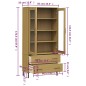 vidaXL Bücherschrank OSLO Metallbeine Braun 85x35x172,5 cm Massivholz vidaXL Bücherschrank OSLO Metallbeine Braun 85x35x172,5 cm Massivholz