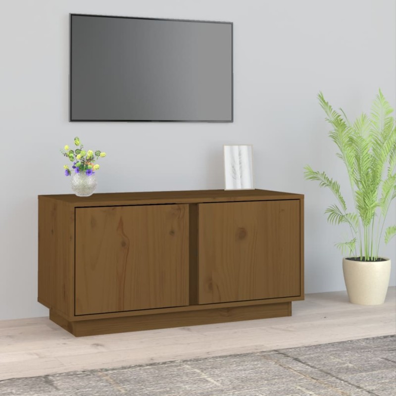 vidaXL TV-Schrank Honigbraun 80x35x40,5 cm Massivholz Kiefer vidaXL TV-Schrank Honigbraun 80x35x40,5 cm Massivholz Kiefer