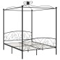 vidaXL Himmelbett-Gestell Schwarz Metall 160 x 200 cm vidaXL Himmelbett-Gestell Schwarz Metall 160 x 200 cm