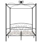 vidaXL Himmelbett-Gestell Schwarz Metall 160 x 200 cm vidaXL Himmelbett-Gestell Schwarz Metall 160 x 200 cm