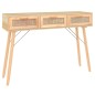 vidaXL Konsolentisch Braun 105x30x75 cm Massivholz Kiefer Natur-Rattan vidaXL Konsolentisch Braun 105x30x75 cm Massivholz Kiefer Natur-Rattan