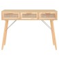 vidaXL Konsolentisch Braun 105x30x75 cm Massivholz Kiefer Natur-Rattan vidaXL Konsolentisch Braun 105x30x75 cm Massivholz Kiefer Natur-Rattan