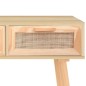 vidaXL Konsolentisch Braun 105x30x75 cm Massivholz Kiefer Natur-Rattan vidaXL Konsolentisch Braun 105x30x75 cm Massivholz Kiefer Natur-Rattan