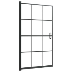 vidaXL Duschkabine ESG 80x140 cm Schwarz