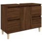 vidaXL Waschbeckenunterschrank Braun Eichen-Optik 80x33x60 cm vidaXL Waschbeckenunterschrank Braun Eichen-Optik 80x33x60 cm
