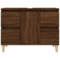vidaXL Waschbeckenunterschrank Braun Eichen-Optik 80x33x60 cm vidaXL Waschbeckenunterschrank Braun Eichen-Optik 80x33x60 cm