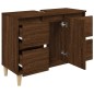 vidaXL Waschbeckenunterschrank Braun Eichen-Optik 80x33x60 cm vidaXL Waschbeckenunterschrank Braun Eichen-Optik 80x33x60 cm