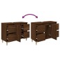 vidaXL Waschbeckenunterschrank Braun Eichen-Optik 80x33x60 cm vidaXL Waschbeckenunterschrank Braun Eichen-Optik 80x33x60 cm