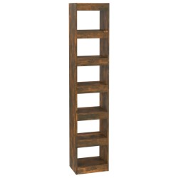 vidaXL Bücherregal/Raumteiler Räuchereiche 40x30x198 cm